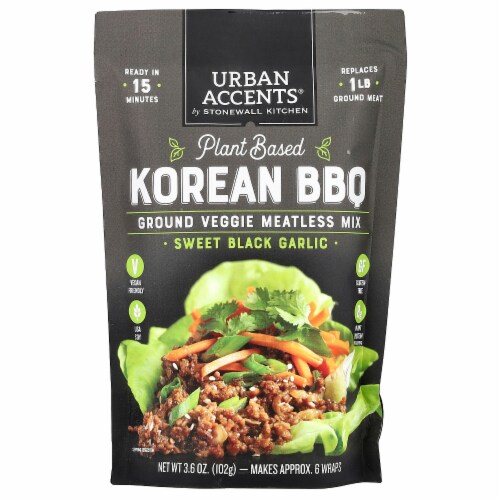 Plant Based Korean BBQ, Protein and Seasoning Mix Perspective: front