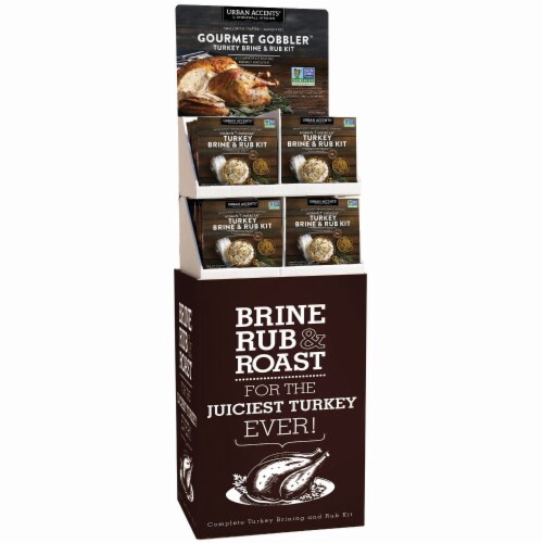 Urban Accents® Gourmet Gobbler™ Turkey Brine & Rub Kit Display Perspective: front