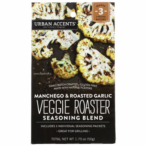 Urban Accents® Manchego & Roasted Garlic Veggie Roaster Seasoning Perspective: front