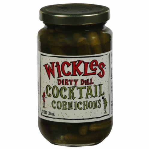 Wickles Dirty Dill Cocktail Cornichons, 12 fl oz