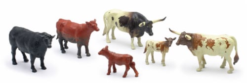 Country Life Farm Animal Set, Longhorns (05593B1) Perspective: front