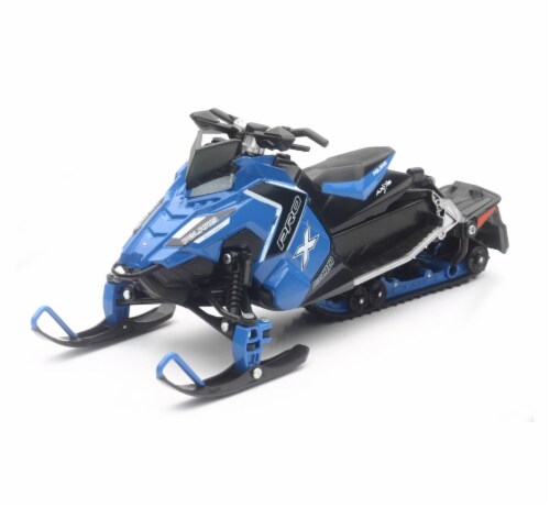 NewRay Toys 1:16 Scale Polaris Switchback Pro-X 800 Snowmobile, Blue Perspective: front