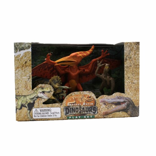 Extinct World Dinosaurs Boxed Playset, Style B Perspective: front
