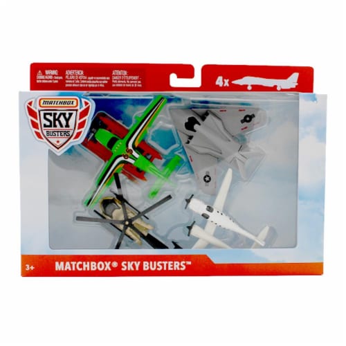 Matchbox Sky Busters Airplane and Helicopters 4-Pack, Style A Perspective: front
