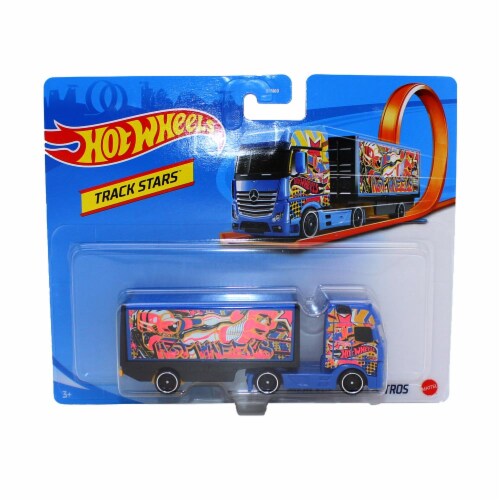 Carrinho Hot Wheels - Track Stars - Mercedes-Benz Actros - Baú