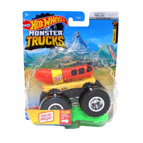 Hot Wheels Monster Trucks 1:64 Scale Oscar Mayer Includes Connect and Crash  Car, 1 - Kroger