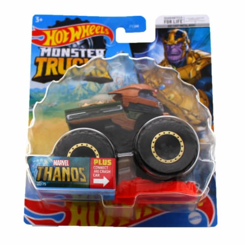 Hot Wheels Monster Trucks 1 64 Scale Marvel Thanos Includes Connect and Crash Car 1 Foods Co