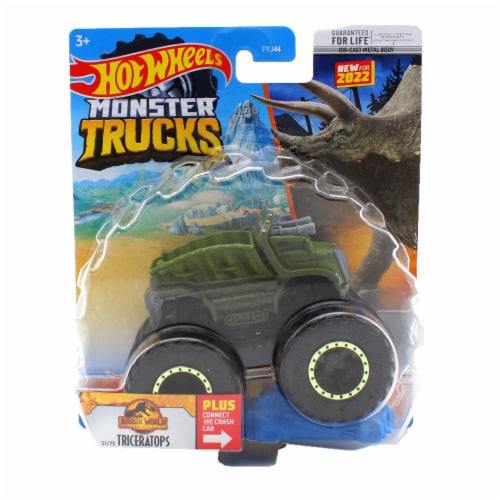Hot Wheels Monster Trucks 1 64 Scale Jurassic World Triceratops