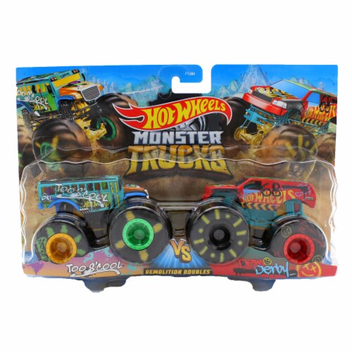Hot Wheels Monster Trucks 1:64 Scale Demolition Doubles Too Hot Wheels Monster Trucks 1:64 Scale Demolition Doubles Too