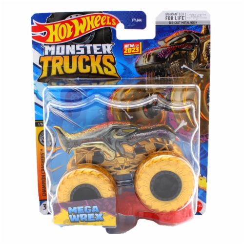 Hot Wheels Monster Trucks - 1:64 2Pack Mega Wrex with Crushed