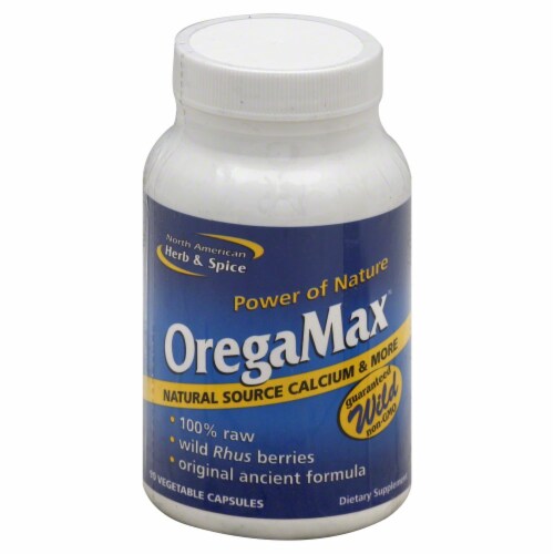 North American Herb & Spice OregaMax Vegetable Capsules Perspective: front