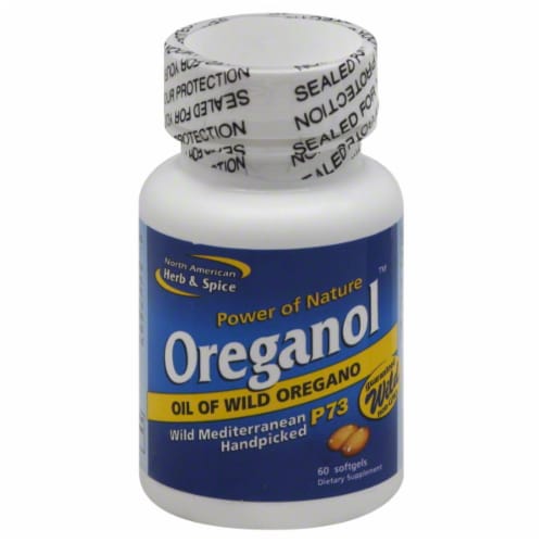 Power of Nature Oreganol Oil of Wild Oregano Softgels Perspective: front