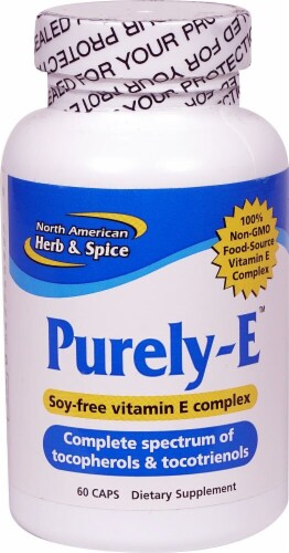 North American Herb & Spice Purely-E Caps Perspective: front