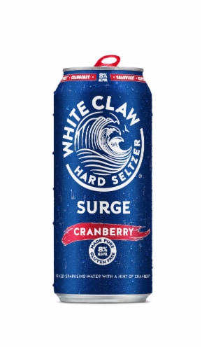 White Claw Hard Seltzer Surge Cranberry Single Can Perspective: front