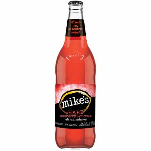Mike's Cranberry Hard Lemonade Single Bottle Perspective: front