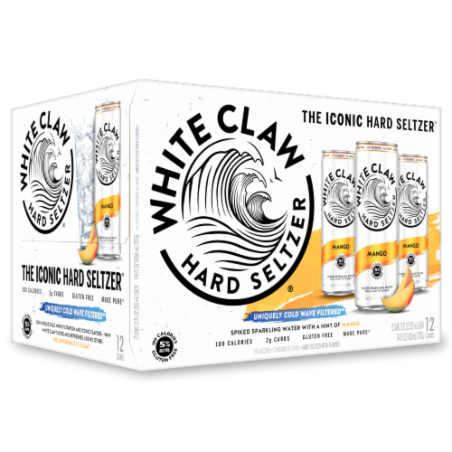 White Claw Hard Seltzer Mango Perspective: front