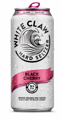 White Claw Cherry Hard Seltzer Single Can Perspective: front