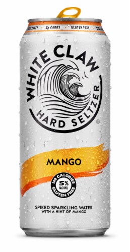 White Claw Mango Hard Seltzer Single Can Perspective: front