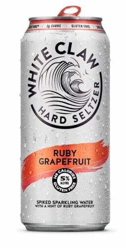 White Claw Ruby Grapefruit Hard Seltzer Single Can Perspective: front