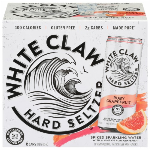White Claw Hard Seltzer Ruby Grapefruit Perspective: front