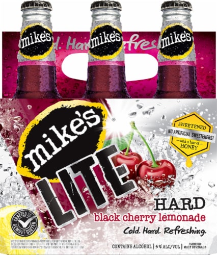 Mike's Hard Lite Black Cherry Lemonade Perspective: front