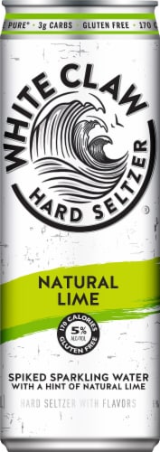 White Claw Lime Hard Seltzer Single Can Perspective: front