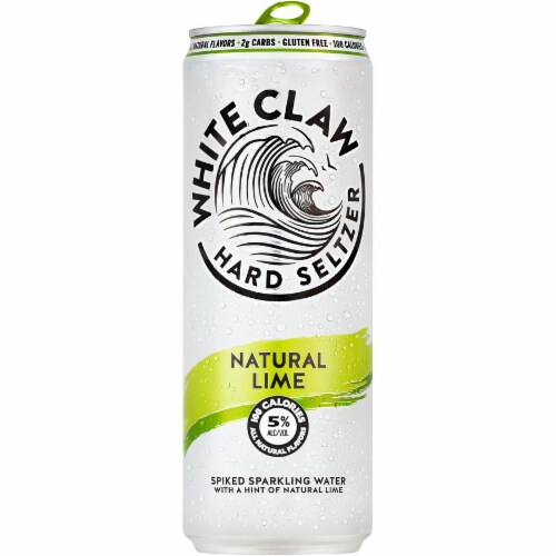 White Claw Natural Lime Hard Seltzer Perspective: front