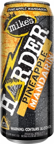 Mike's Harder Pineapple Mandarin Hard Lemonade Single Can Perspective: front