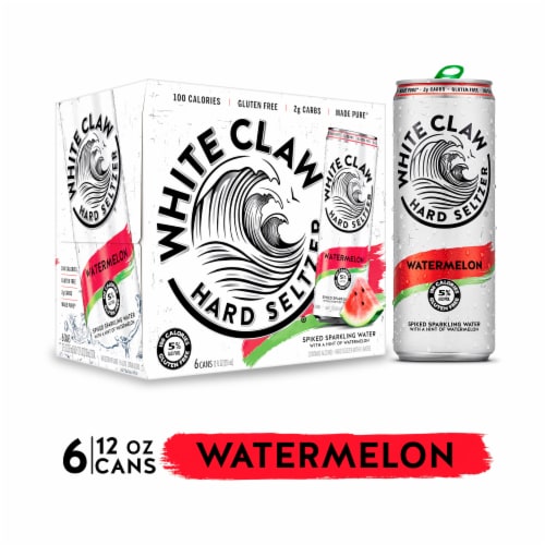 White Claw Watermelon Hard Seltzer, 6 cans / 12 fl oz - Fred Meyer
