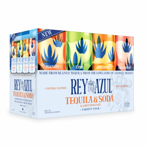 Rey Azul Tequila & Soda Variety Pack Perspective: front