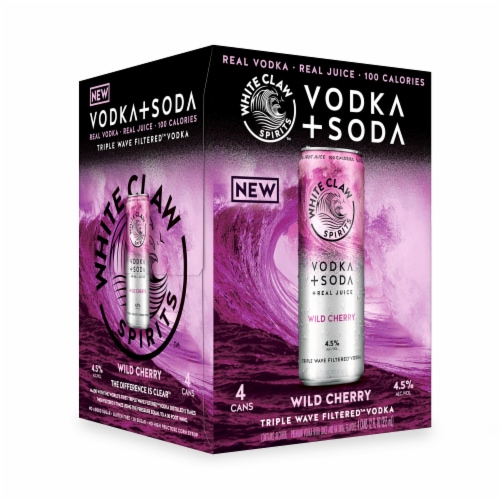 White Claw Wild Chery Vodka Soda Ready to Drink Cocktail Perspective: front