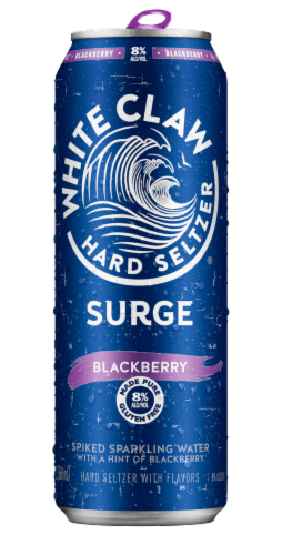 White Claw Hard Seltzer Blackberry Single Can Perspective: front