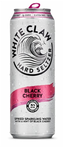 White Claw Black Cherry Hard Seltzer Perspective: front
