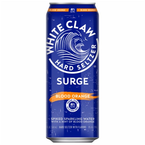 White Claw Hard Seltzer Surge Blood Orange Single Can Perspective: front