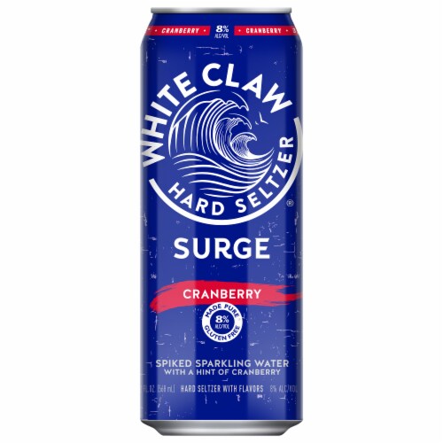 White Claw Hard Seltzer Surge Cranberry Single Can Perspective: front
