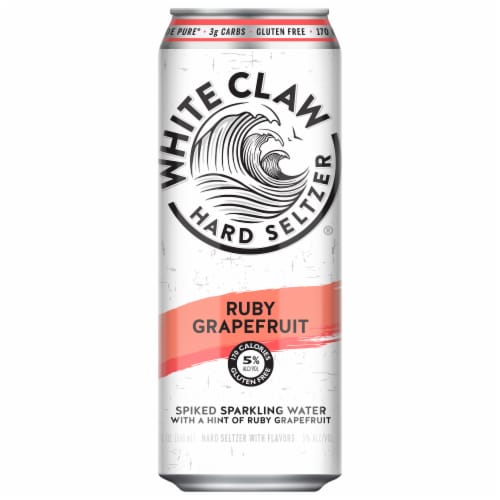 White Claw Hard Seltzer Ruby Grapefruit Perspective: front