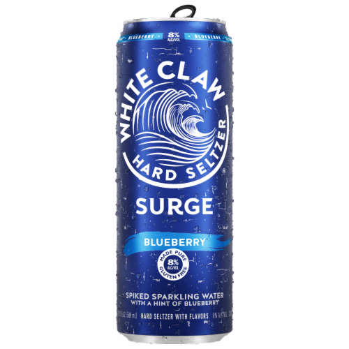 White Claw Surge Blueberry Hard Seltzer Can Perspective: front