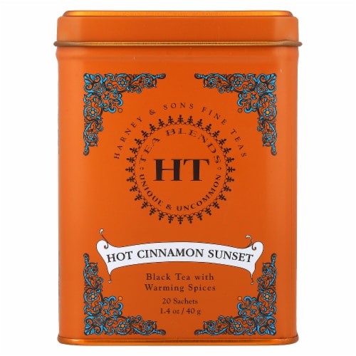 Harney and Sons Hot Cinnamon Sunset Tea Perspective: front