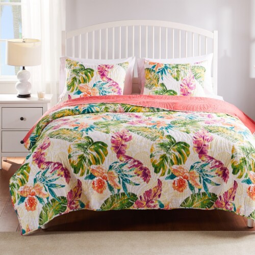Tropics Coral, Quilt Set 2-Piece Twin/XL Perspective: front
