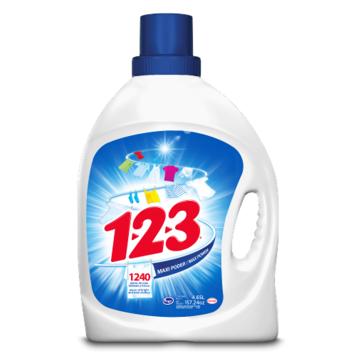 123 Liquid Detergent Max Power Perspective: front