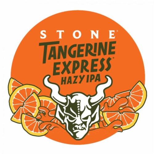 Stone Brewing 851337 Stone Brewing Tangerine Express Hazy IPA Sticker Perspective: front