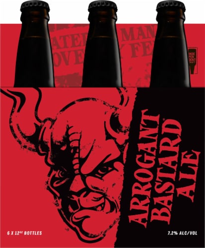Stone Brewing Co. Arrogant Bastard Ale Perspective: front