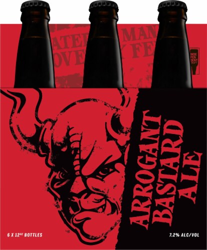 Stone Brewing Co. Arrogant Bastard Ale Perspective: front
