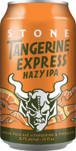 Stone Brewing Co. Tangerine Express Hazy IPA Beer Perspective: front