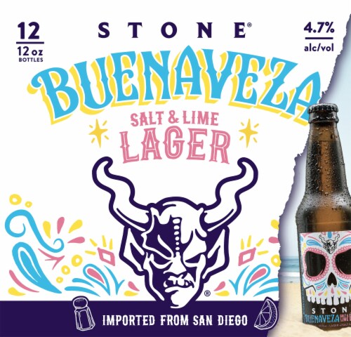 Stone Brewing Co. Buenaveza Salt and Lime Lager Perspective: front