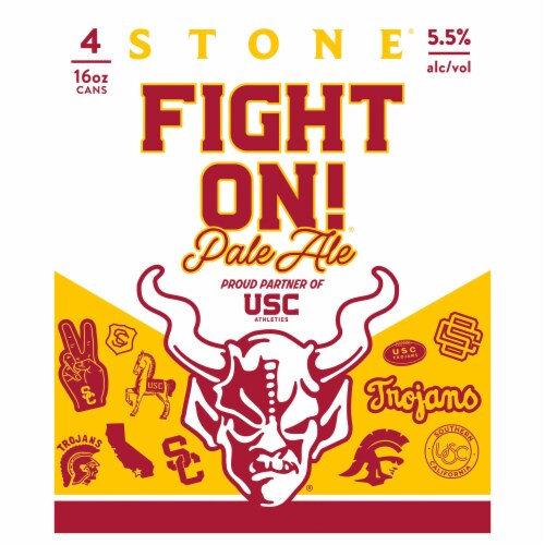 Stone Fight On! Pale Ale Craft Beer Perspective: front