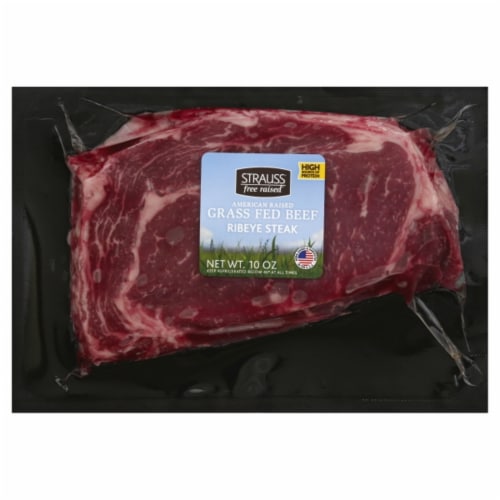 Strauss® American Raised Grass Fed Beef Ribeye Steak Perspective: front