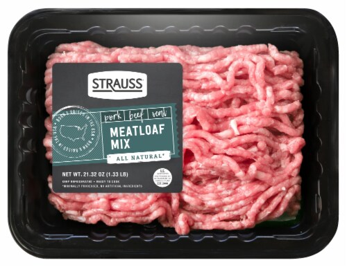 Strauss® All Natural Meatloaf Mix Ground Meat Perspective: front