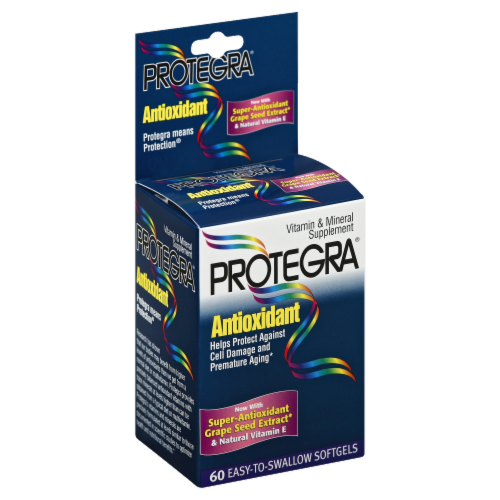 Protegra Antioxidant Softgels Vitamin & Mineral Supplememt Perspective: front