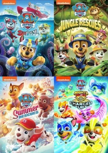 Gør det tungt Seraph alias Paw Patrol: Sea Patrol/ Summer Rescues/ Jungle Rescues/ Mighty Pups Kids  4-Pack (DVD), 1 ct - Kroger